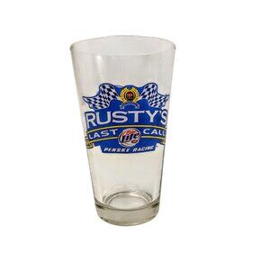 Miller Lite Rusty Wallace Beer Glass Penske Racing 1984 NASCAR Memorabilia